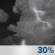 Chance Thunderstorms. Chance for Measurable Precipitation 30%